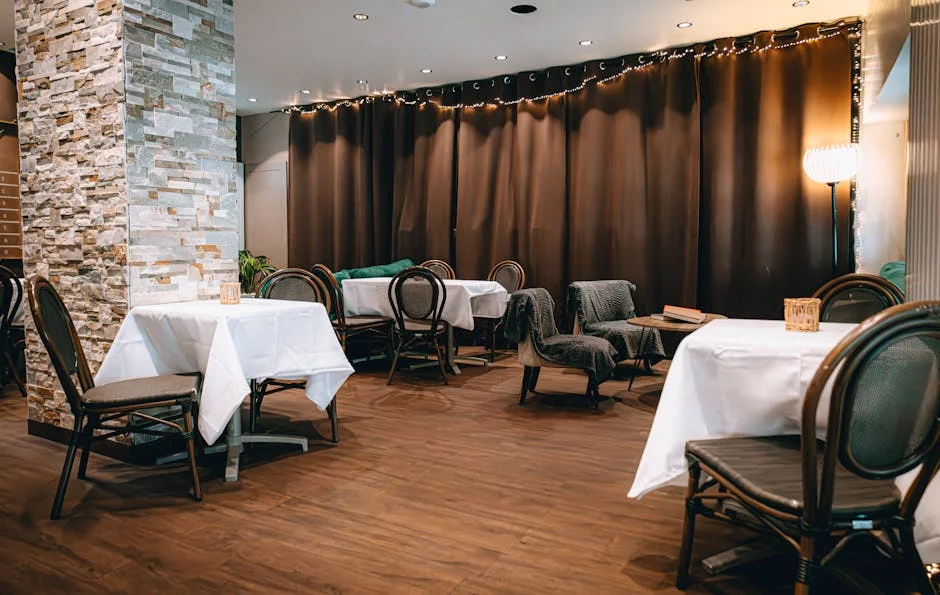 welcoming restaurant interior with warm lighting